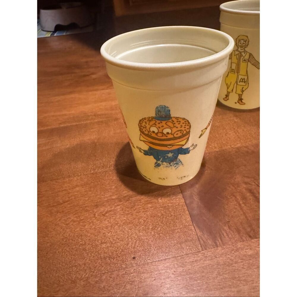 Vintage 1986 McDonald’s Plastic Cups Lot of 9 Ronald Grimace Mayor McCheese VTG - Picture 2 of 8